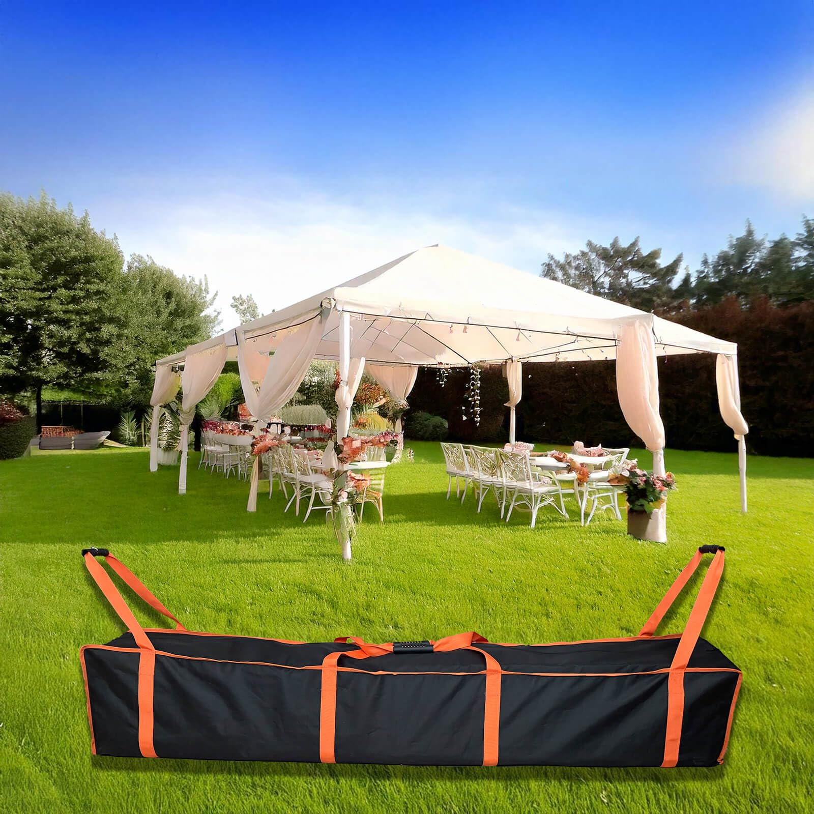 Smyhlf-us large tent storage bag spacious interior fits canopy frames