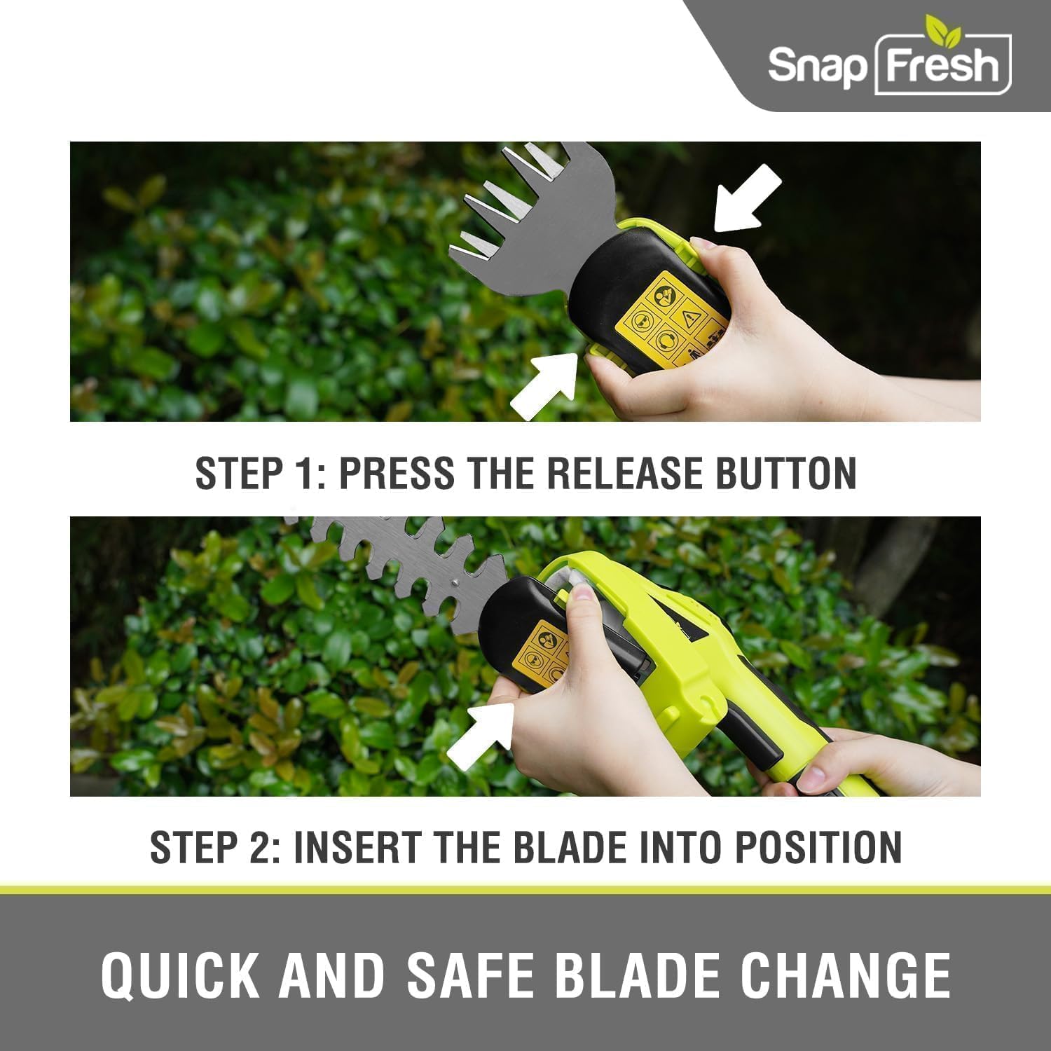 SnapFresh battery indicator shows charge level for planning.