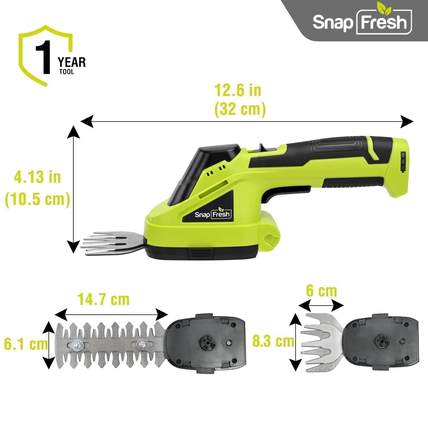 SnapFresh cordless design enables trimming anywhere without cords.