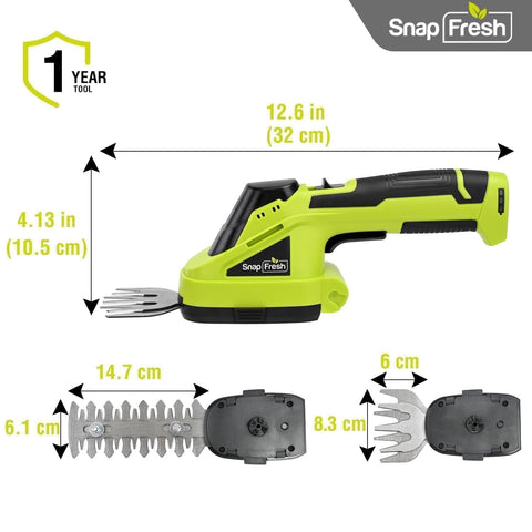 SnapFresh cordless design enables trimming anywhere without cords.