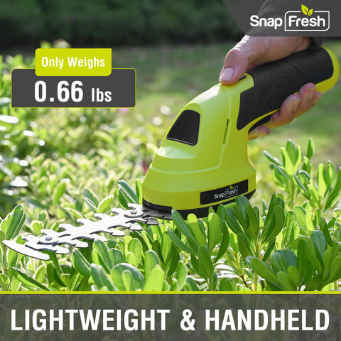 SnapFresh hedge trimmer blade in action for tidy hedges