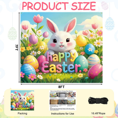 SNILOAW Easter cover with bright eggs brightens your home exterior