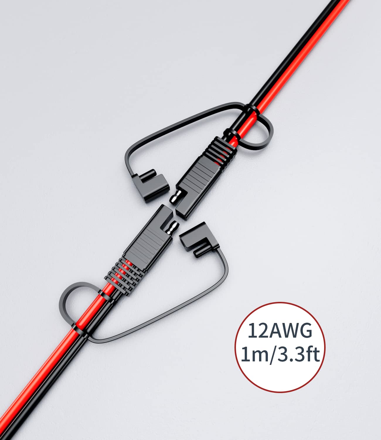 SNLLMZI SAE-to-SAE extension cable with double jacket for durability.