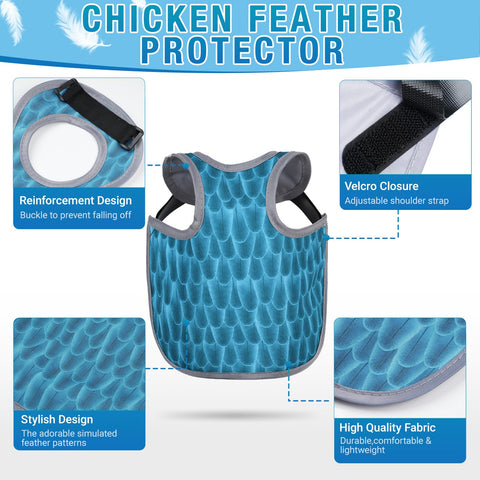 SNMGK hen vest gray with decorative feather pattern protection.