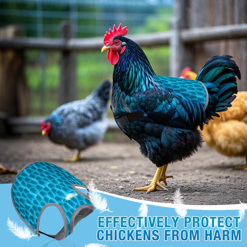 SNMGK hen saddle washable durable fabric blue for reuse.