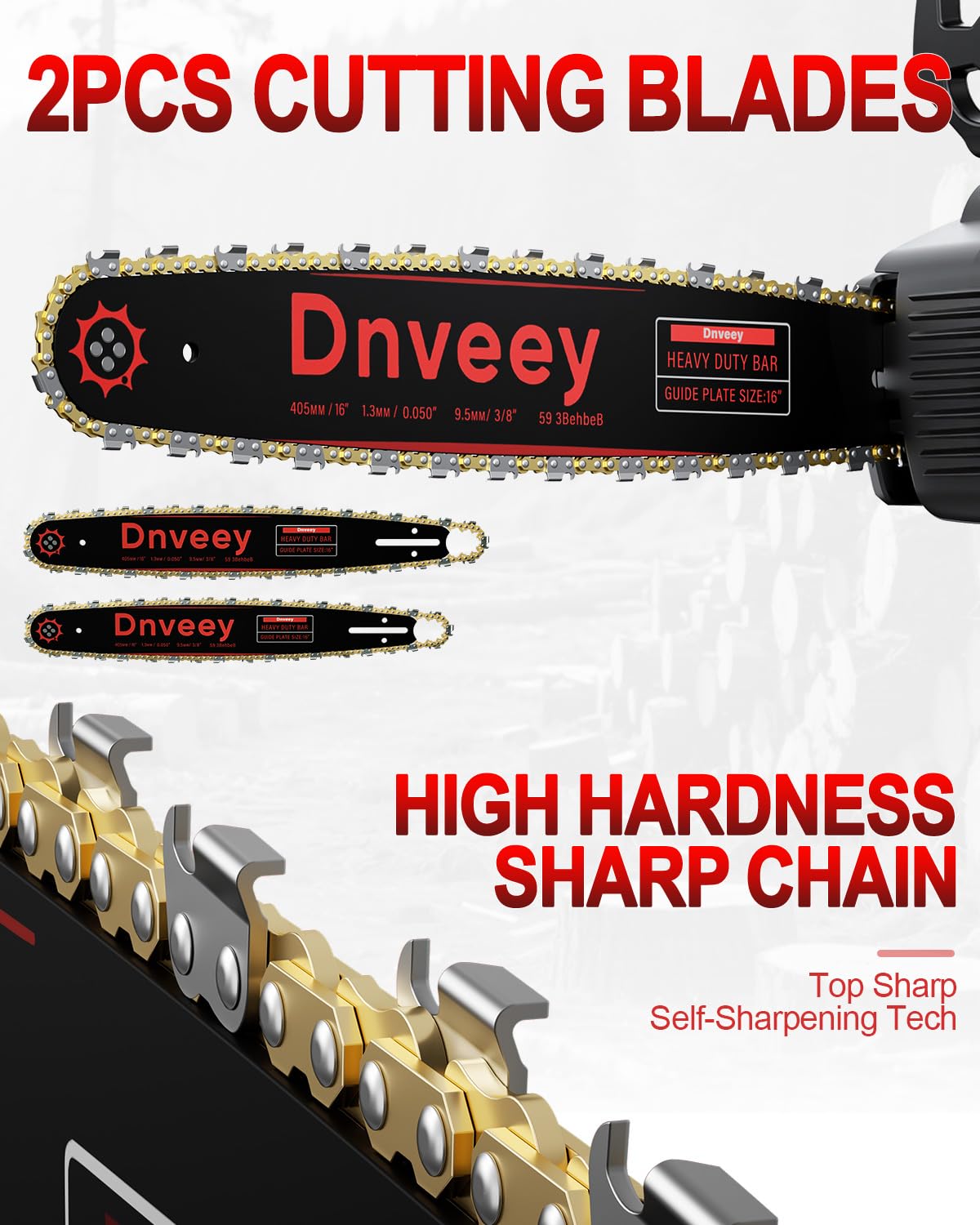 Snoonwee electronic chain brake for safety during felling.