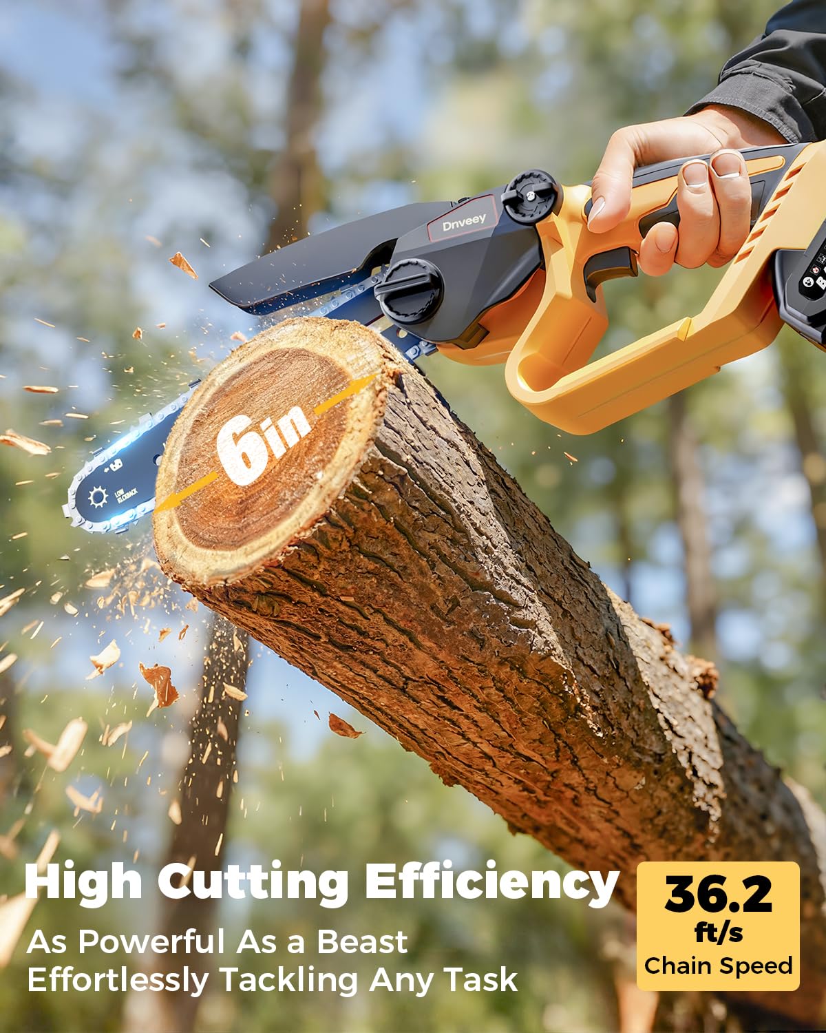 Snoonwee lightweight handheld mode ideal for ground-level pruning.