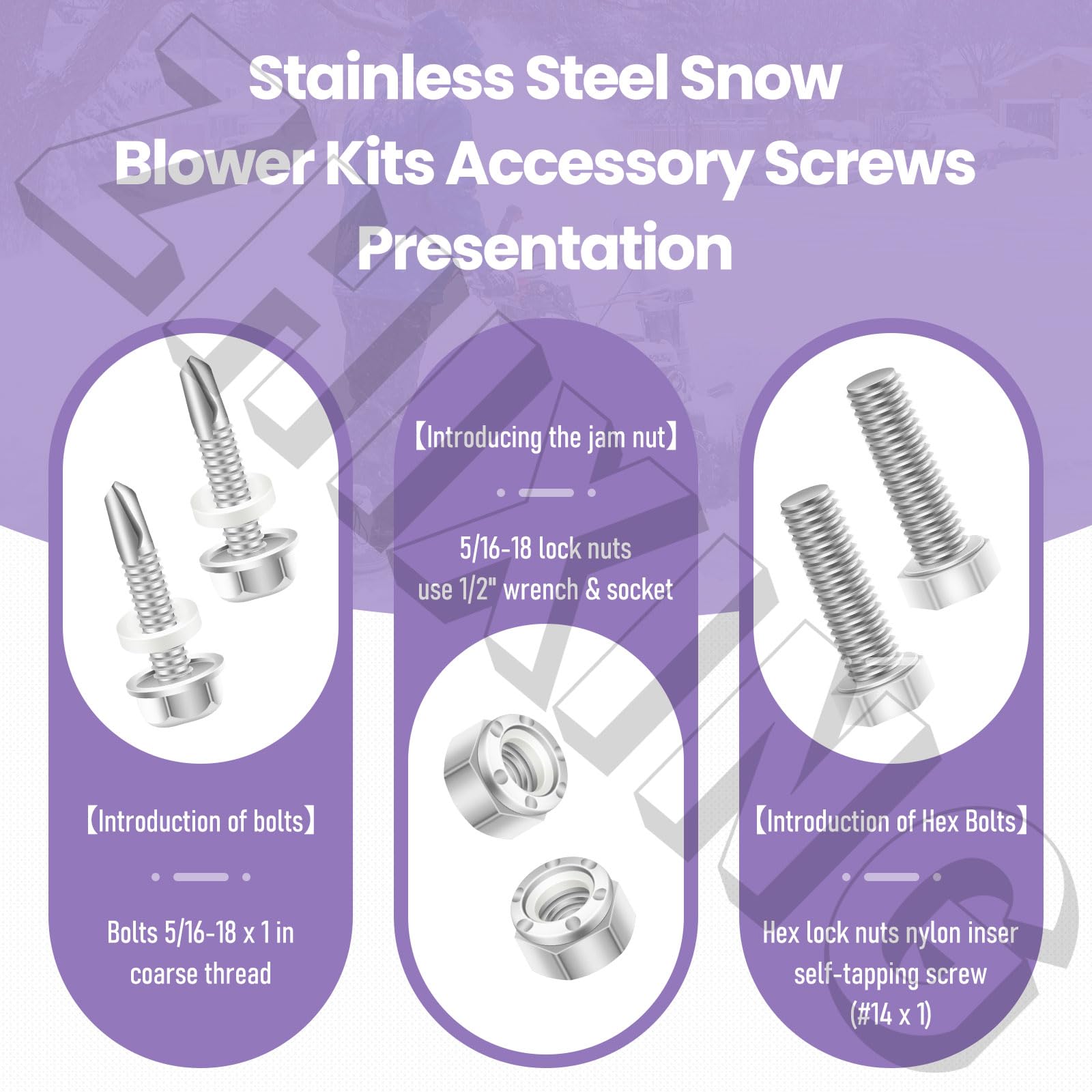 SnowBear kit in use on a two-stage snow blower for reliable performance