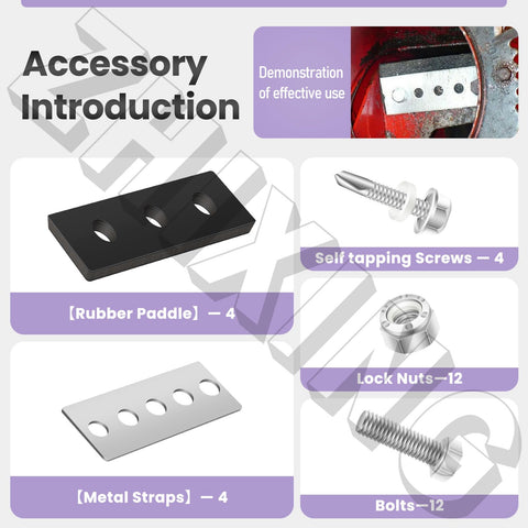SnowBear impeller kit side view highlighting durable stainless steel parts and rubber paddles