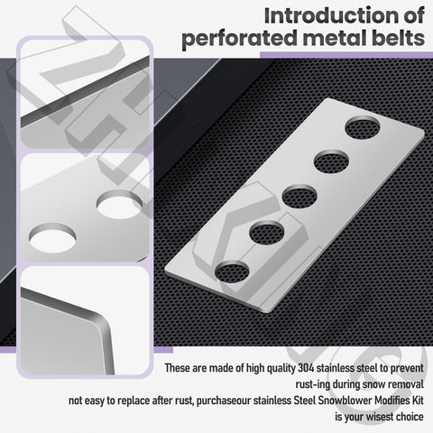 SnowBear stainless steel straps close-up for secure paddle alignment