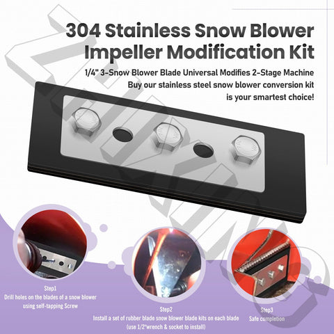SnowBear bolts and nuts ensure secure installation for reliable operation.