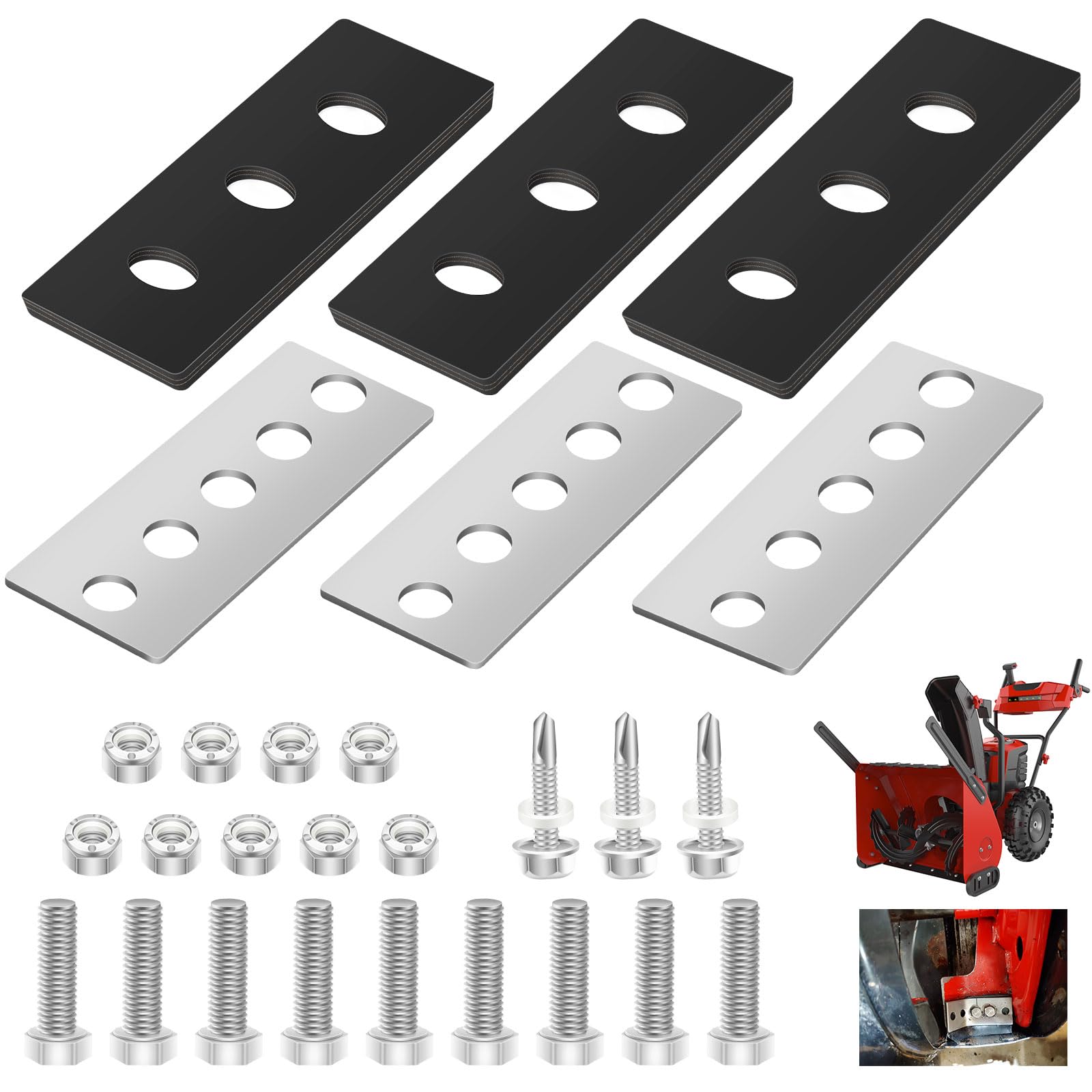 SnowBear impeller modification kit with rubber paddles improves snow throwing efficiency.