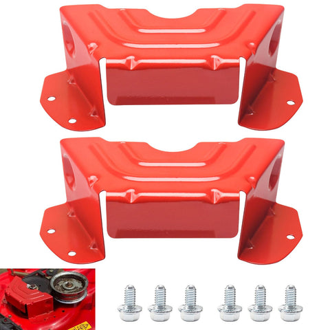 SnowBear red deck belt cover for 42/46 inch mowers, protecting belt wear