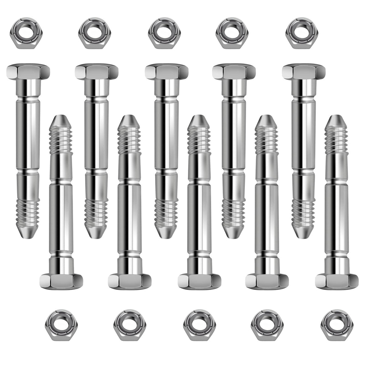 Snowbear 10-pack shear bolts for 51001500, ready for quick snowblower repairs.
