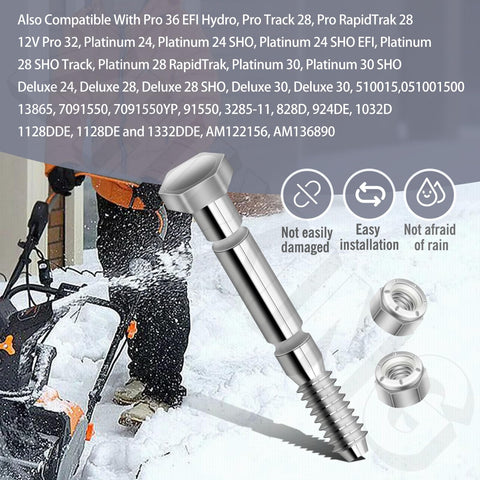 Snowbear auger installation ready bolts simplify repairs during snowfall.