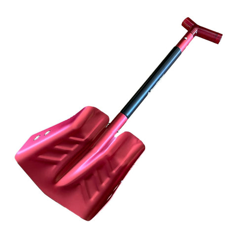 SnowBigDeal Emergency Snow Shovel with Saw, extended blade for deep snow use.