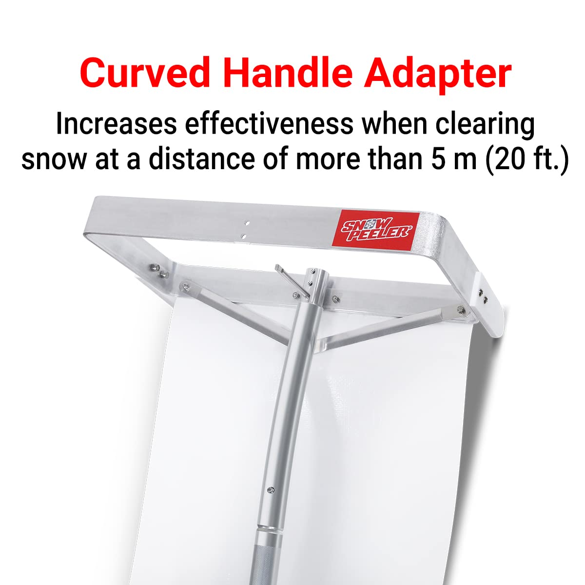 Snowpeeler aluminum blade for clean snow and roof protection.