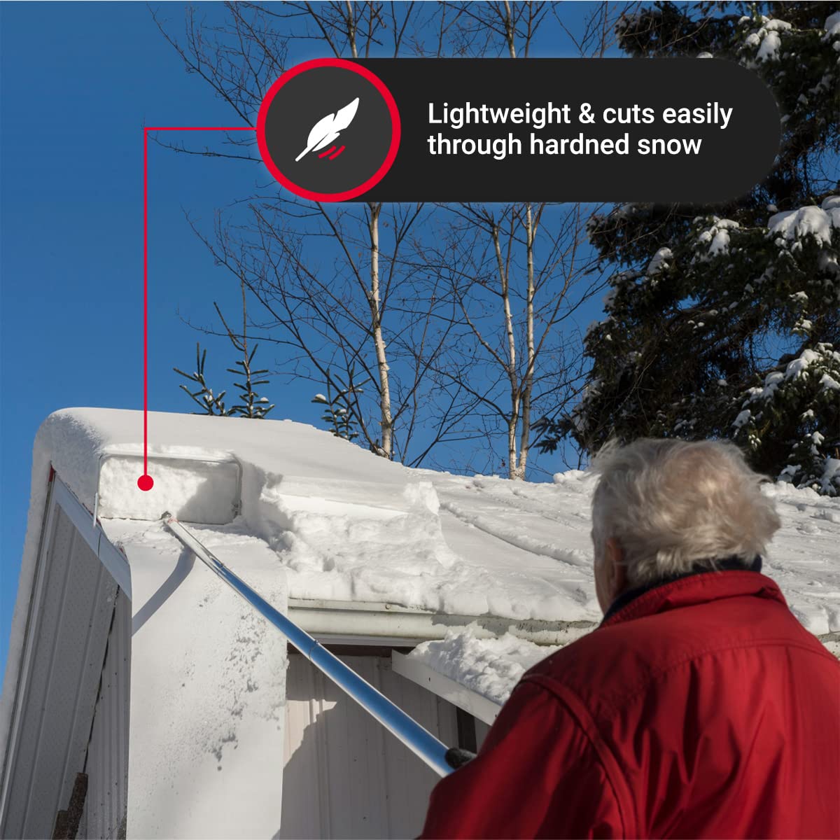 Snowpeeler quick, safe snow clearance from ground level.