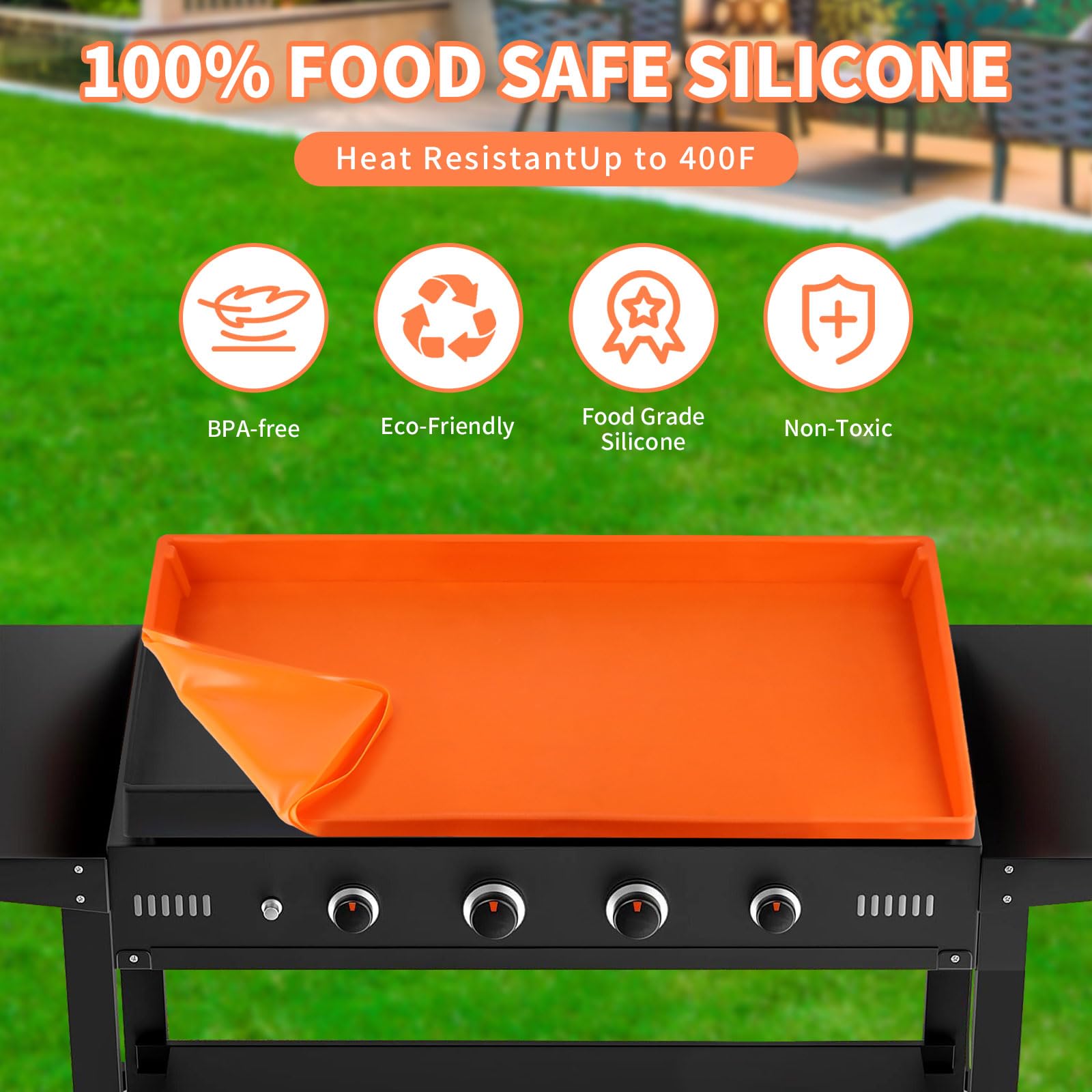 Snuggery 29inch mat is heat resistant, safeguarding griddle surfaces during storage.