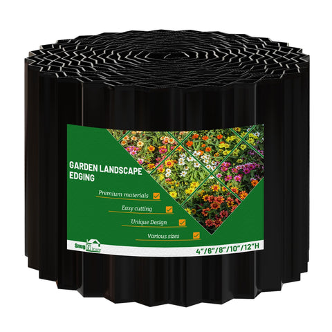 SnugNiture corrugated metal garden edging 6in-40ft for durable lawn borders.
