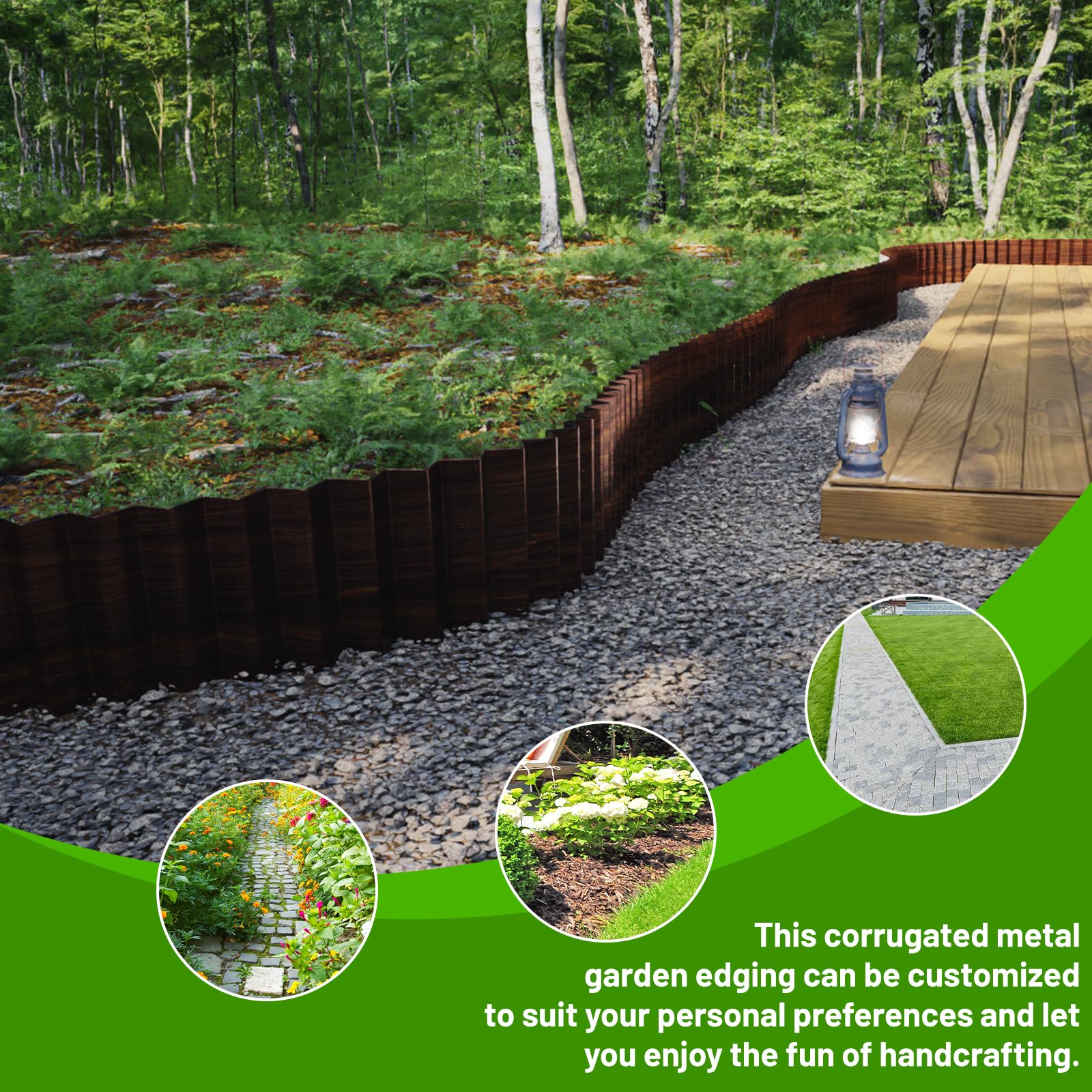 SnugNiture flexible edging adapts to curves for creative borders.