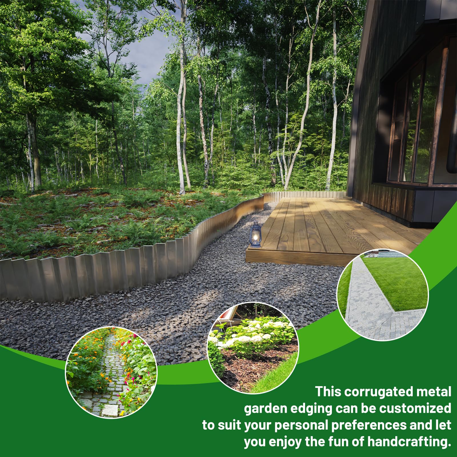SnugNiture multi-use border ideal for DIY beds, lawns, and paths.