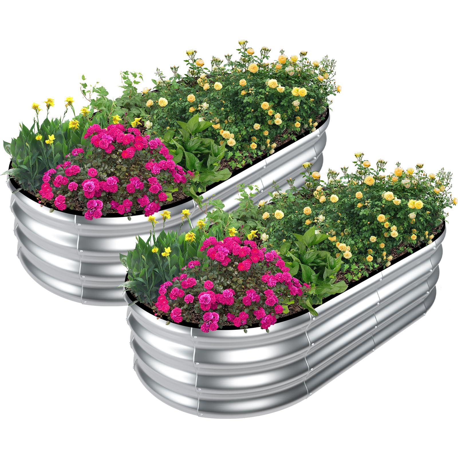 SnugNiture galvanized raised bed assembly for two outdoor planters, quick setup