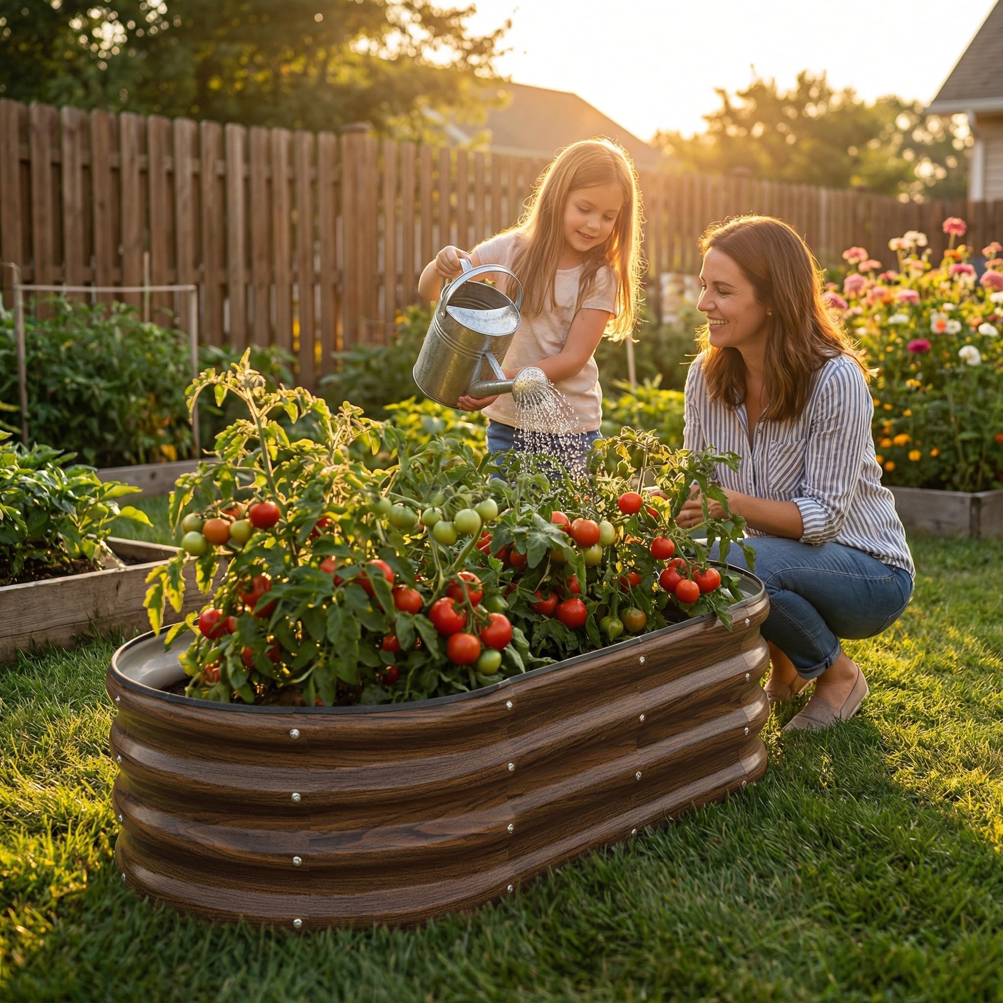 SnugNiture bottomless frame enhances drainage for healthier root growth.