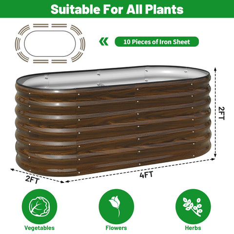 SnugNiture galvanized steel raised bed side view for sturdy outdoor gardening