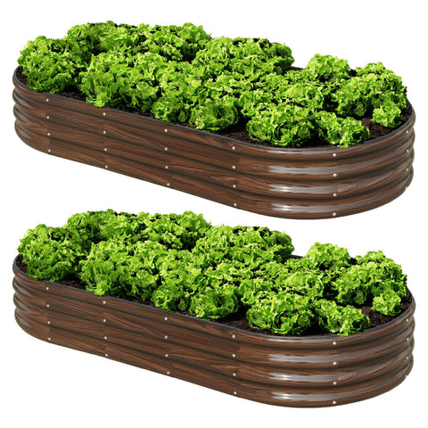 SnugNiture oval garden bed with ample space for vegetables and flowers