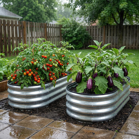 SnugNiture oval planter box open bottom shows drainage and root room