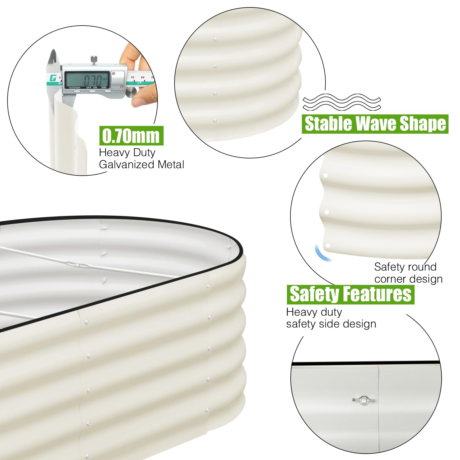 SnugNiture oval raised garden bed overview, roomy 6x3x1.5ft for vegetables and flowers.