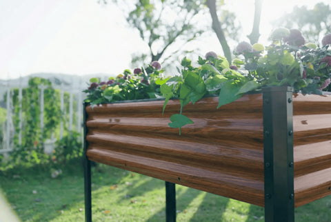 SnugNiture raised garden bed with legs backyard setup for easy care