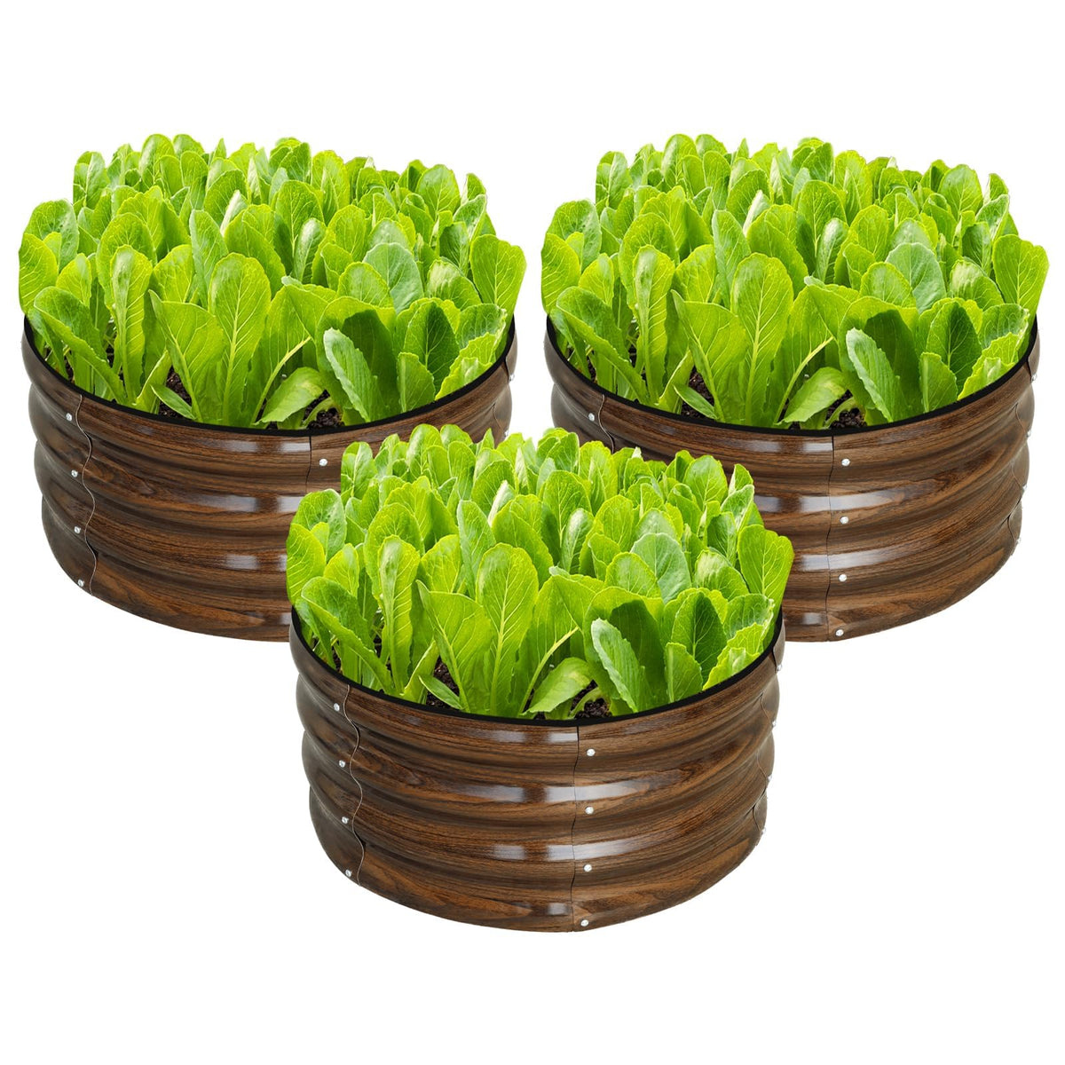 SnugNiture round raised bed assembly showing quick setup and solid construction