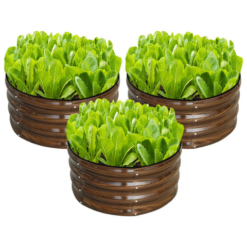 SnugNiture round raised bed assembly showing quick setup and solid construction
