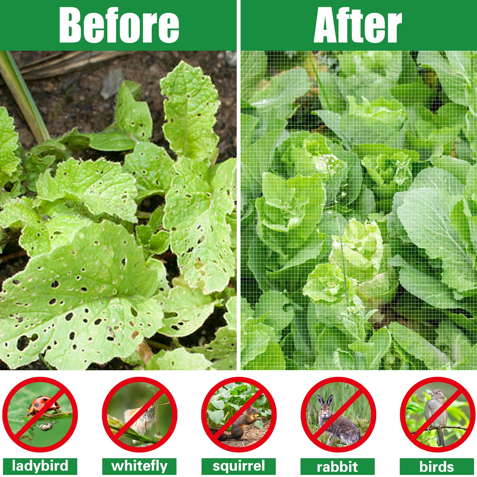 SnugNiture ultra-fine mesh detail with 0-1mm holes protects vegetables