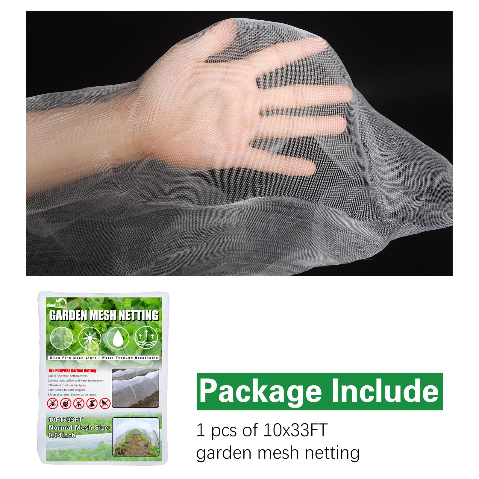 SnugNiture water-permeable mesh lets air and water reach plant roots.