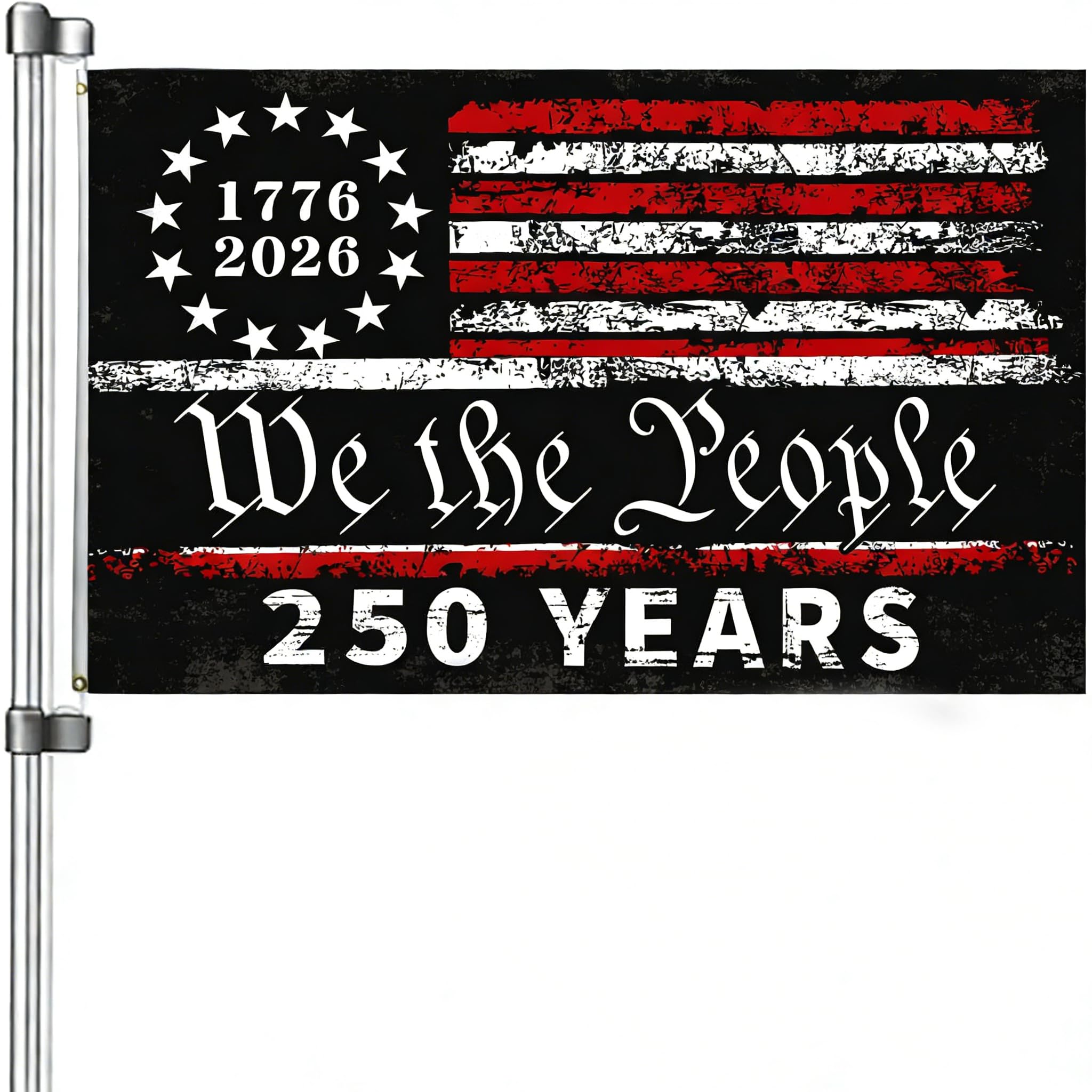 Snungee 250 Year flag 3x5 unfurled with bold stars and stripes for outdoor display