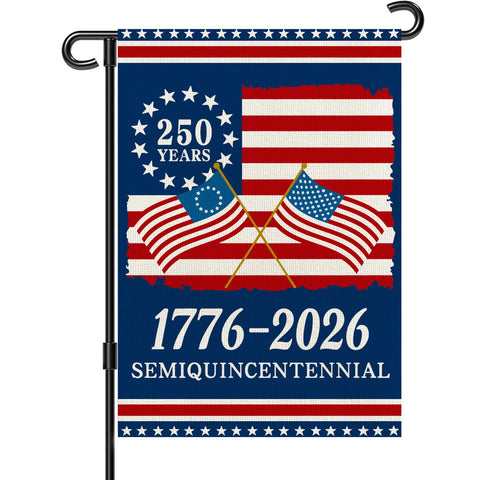 Snungee 250-Year Anniversary flag front view with double-sided print for yard visibility