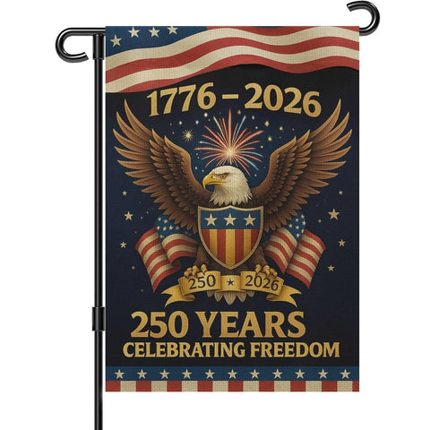 Snungee 250th anniversary flag front view with double-sided readability for outdoor display