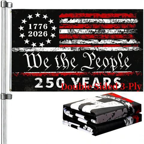 Snungee 250th anniversary flag front view for outdoor display on a flagpole.