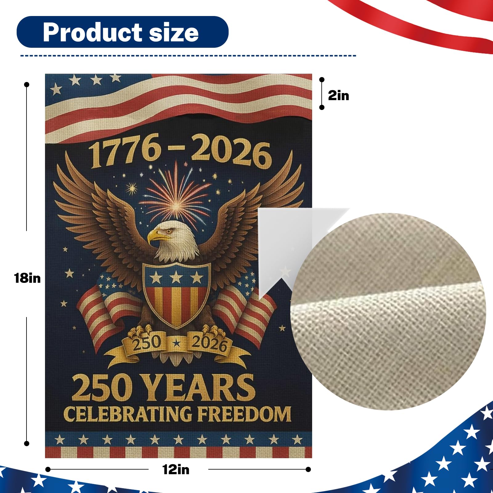 Snungee fade-resistant polyester flag maintains red, white, and blue brightness