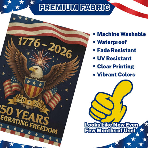 Snungee commemorative flag for 4th of July parades and community events