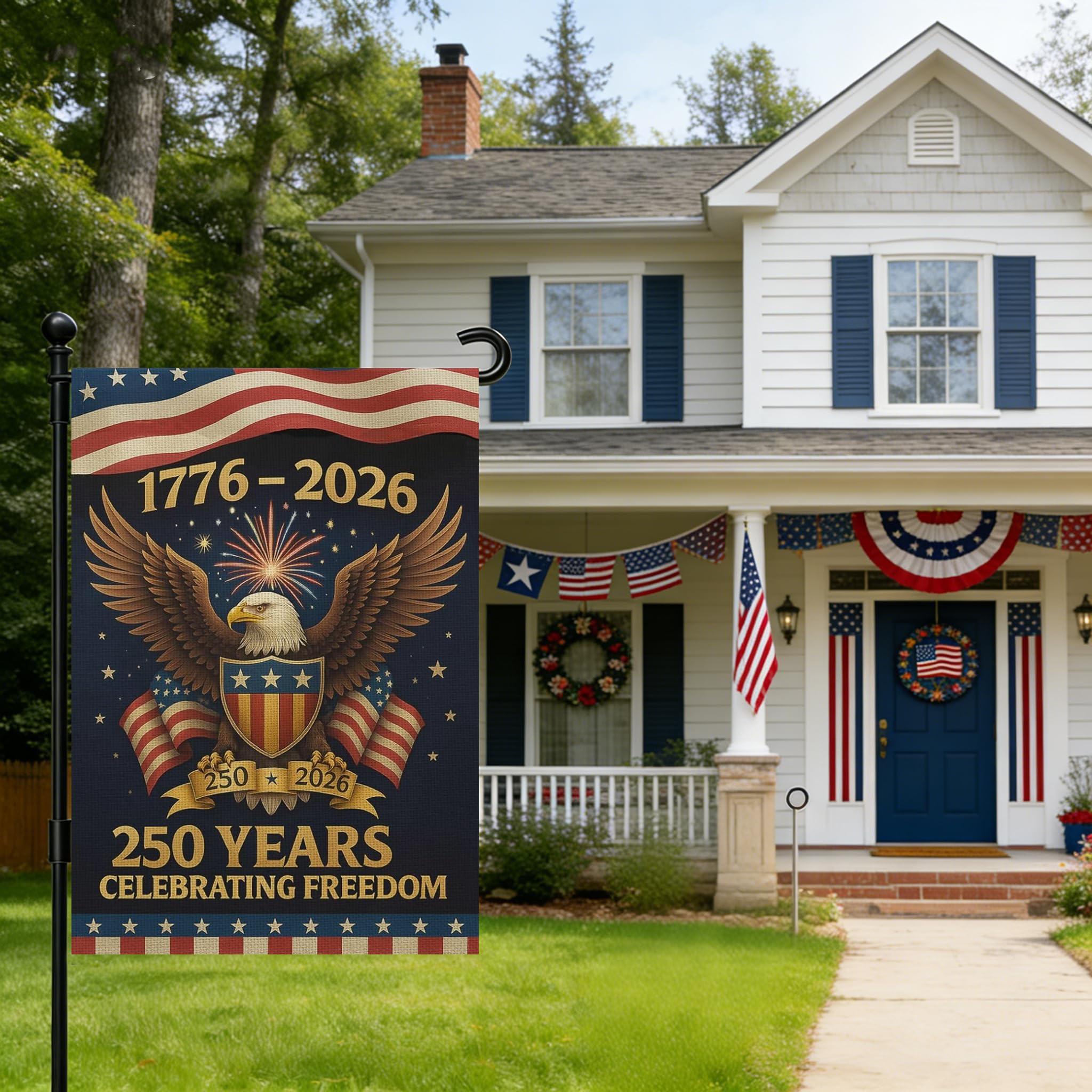 Snungee patriotic decor flag suitable for porch or yard displays