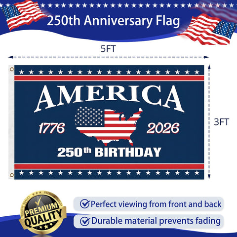Snungee 250th anniversary flag map design detail highlights the historical motif for porches or classrooms