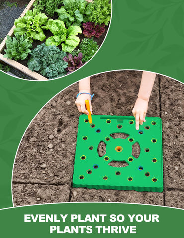 Snurfado Seed Spacer Tool with grid layout guiding even spacing