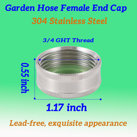 SNUTUYA lead-free stainless end cap installed on a hose bib.