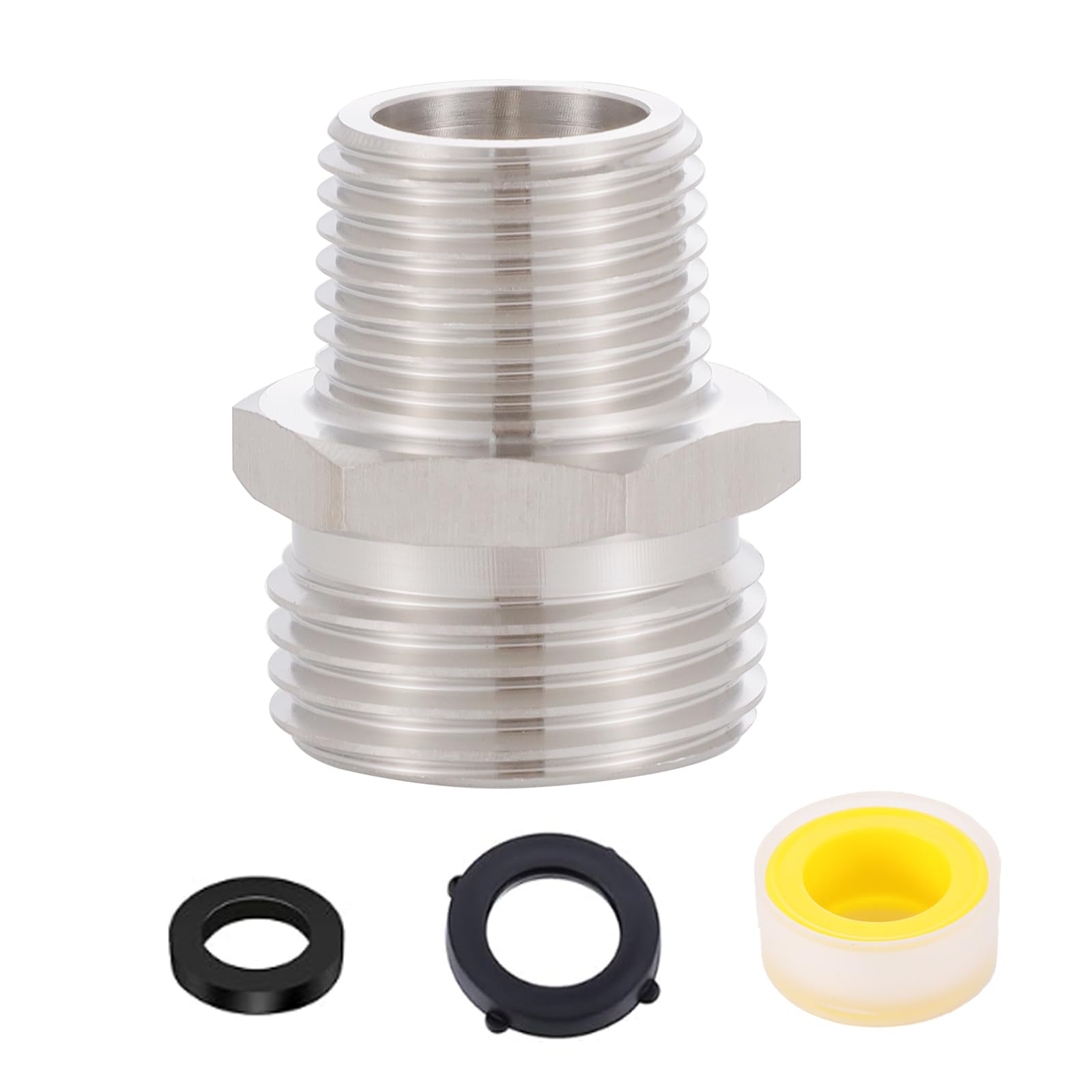 SNUTUYA 304 stainless steel garden hose adapter for durable connections.