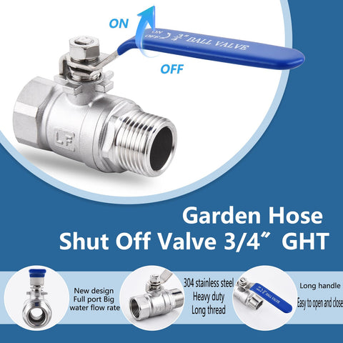 SNUTUYA 304 stainless valve with rubber-coated handle for easy operation