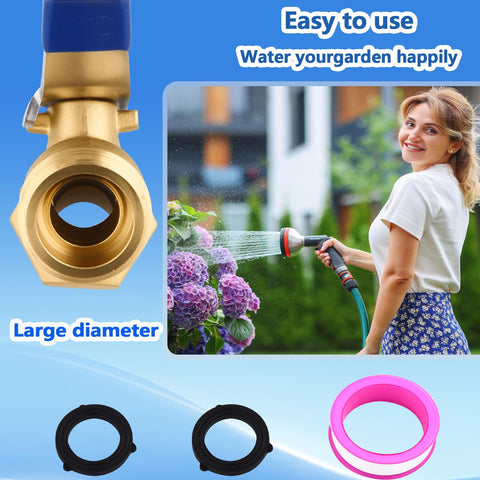 SNUTUYA hose bib with oversized handle for easy water control